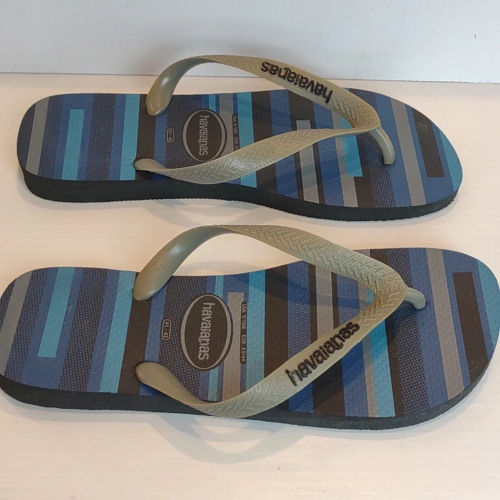 Men's Havaianas Classic Flip-Flops Blue/Gray/Black